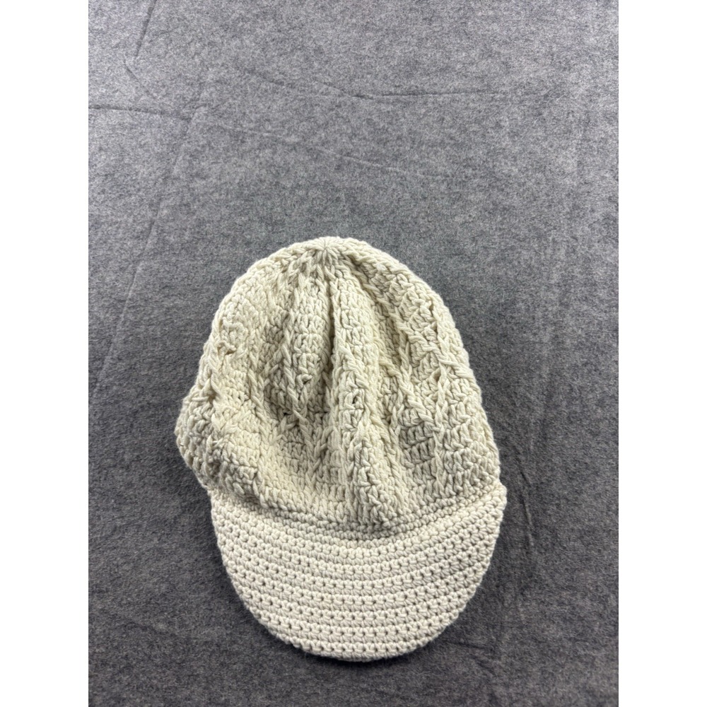 Marmot Women's Crochet Newsboy‎ Hat Visor Beanie Cap Stretch Classic Y2K 2000s
